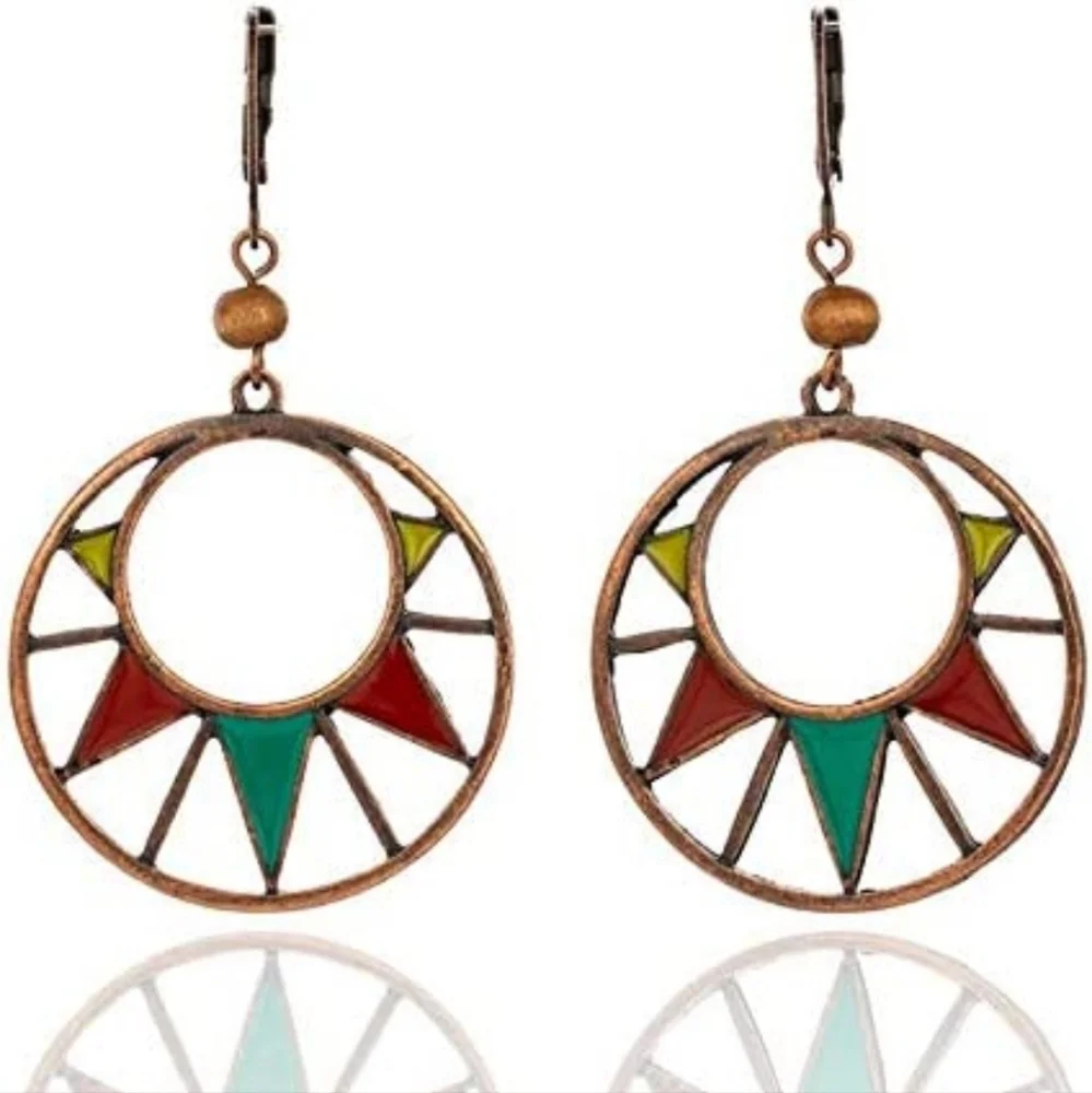 Vintage Boho Ethnic Earrings - Picture 1 of 4